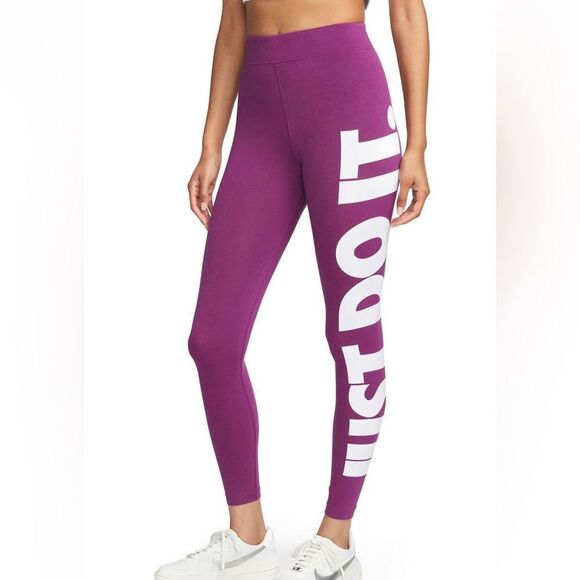NWT Nike Women NSW Essential JDI High Rise Leggings Viotech Women S(CZ8534-503) - Picture 1 of 9